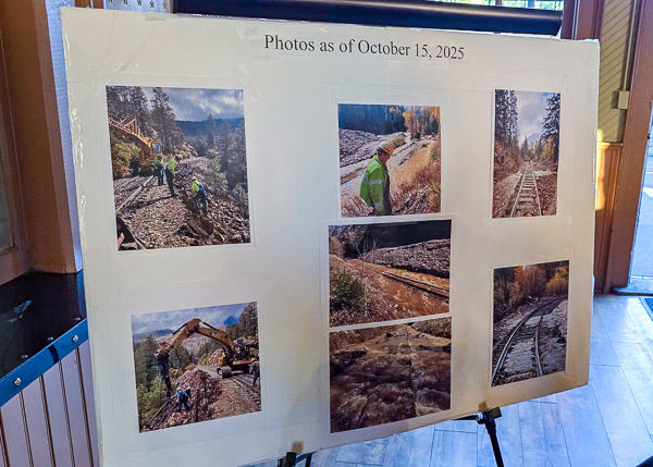 Durango & Silverton Narrow Gauge Railroad - photos of damaged tracks that kept us from going to Silverton